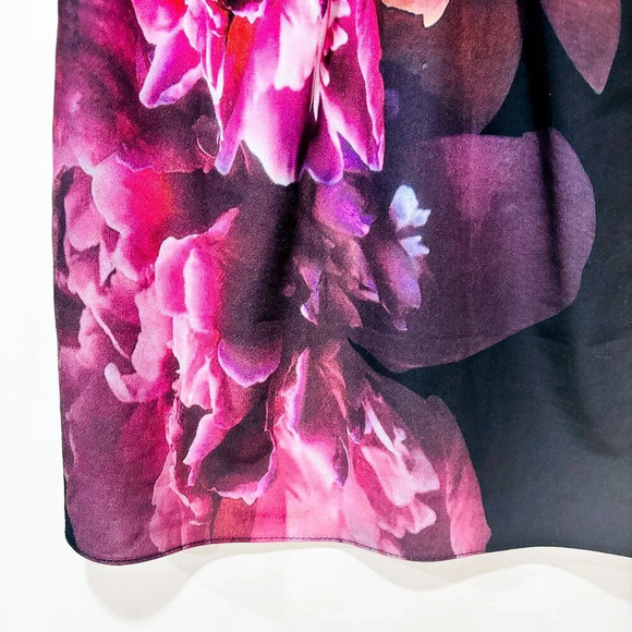 MELANIE LYNE Black & Pink Floral Tank Top | Medium * - Picture 4 of 9